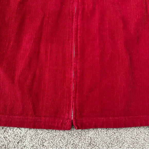Denim&Co Shacket Womens Size M Red Corduroy Cotton - Picture 9 of 10